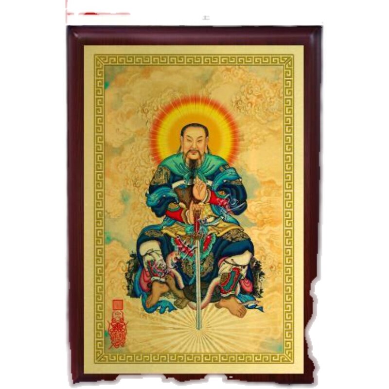 玄天上帝神像摆件 真武大帝画像挂画 供奉牌位 奉供神像