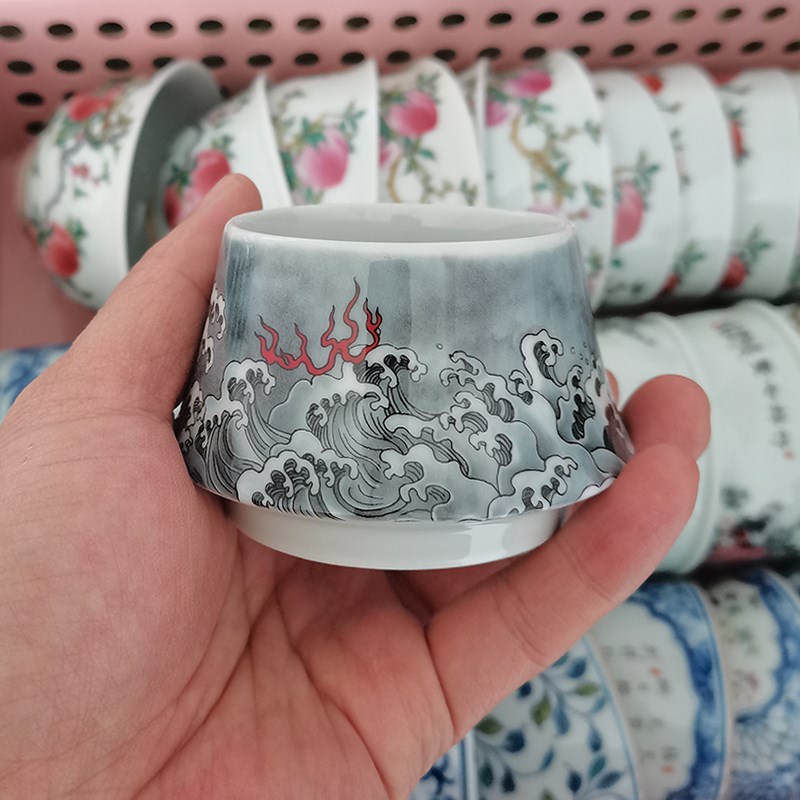 景德镇陶瓷茶漏高档功夫茶具茶滤茶道配件茶隔全瓷一体茶叶过滤网