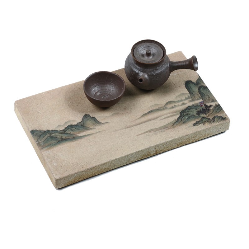 巴蜀汉陶 吸水茶盘 干泡茶盘 古风汉韵 快速吸水 满溢无痕