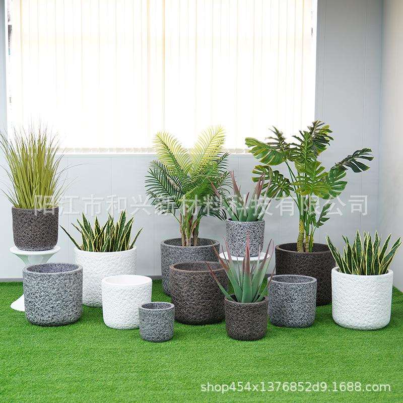 厂家户外种植玻璃钢花盆阳台庭院多肉盆栽室内落地家用花瓶摆件
