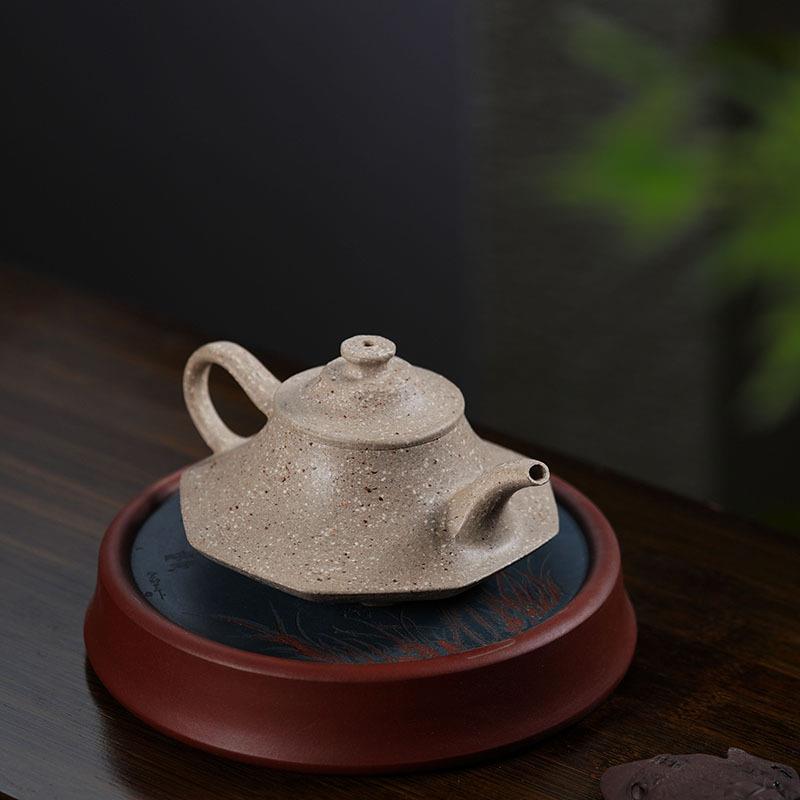 热销新款云炉紫砂壶纯全手工原矿粗砂白玉段泥茶壶雨中砂厂家