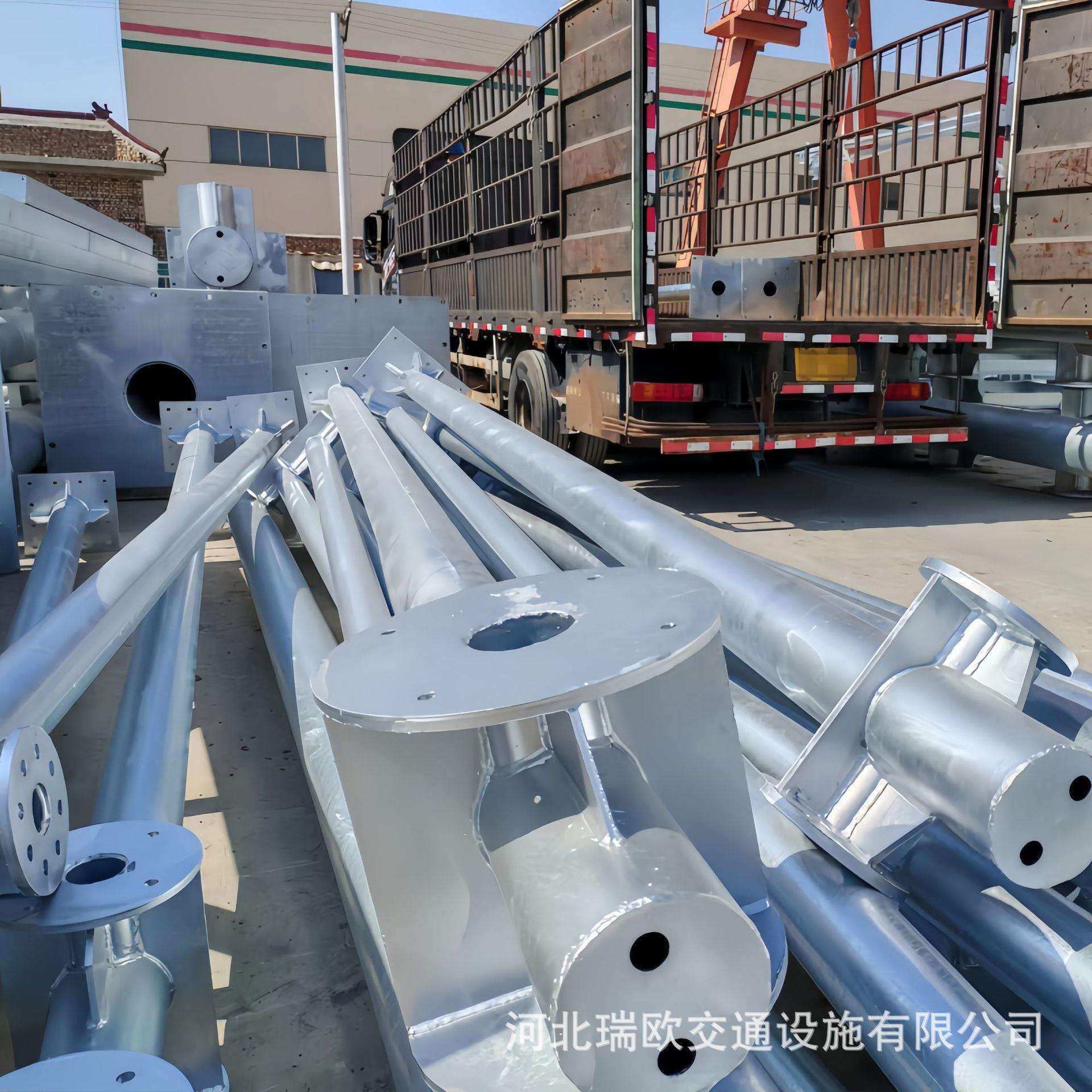 F型高速道路交通标志杆 单悬臂路牌杆 监控立杆道路八角杆