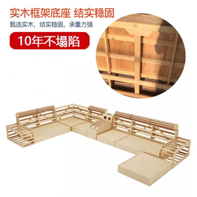 布艺沙发大小户型简约现代客厅整装U型茶几电视柜布沙发套装组合
