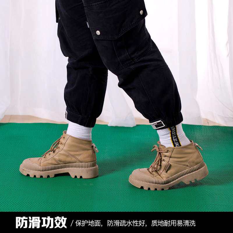 PVC防滑防水地垫网眼疏水地垫工厂走廊厨房满铺镂空地毯仓库浴室