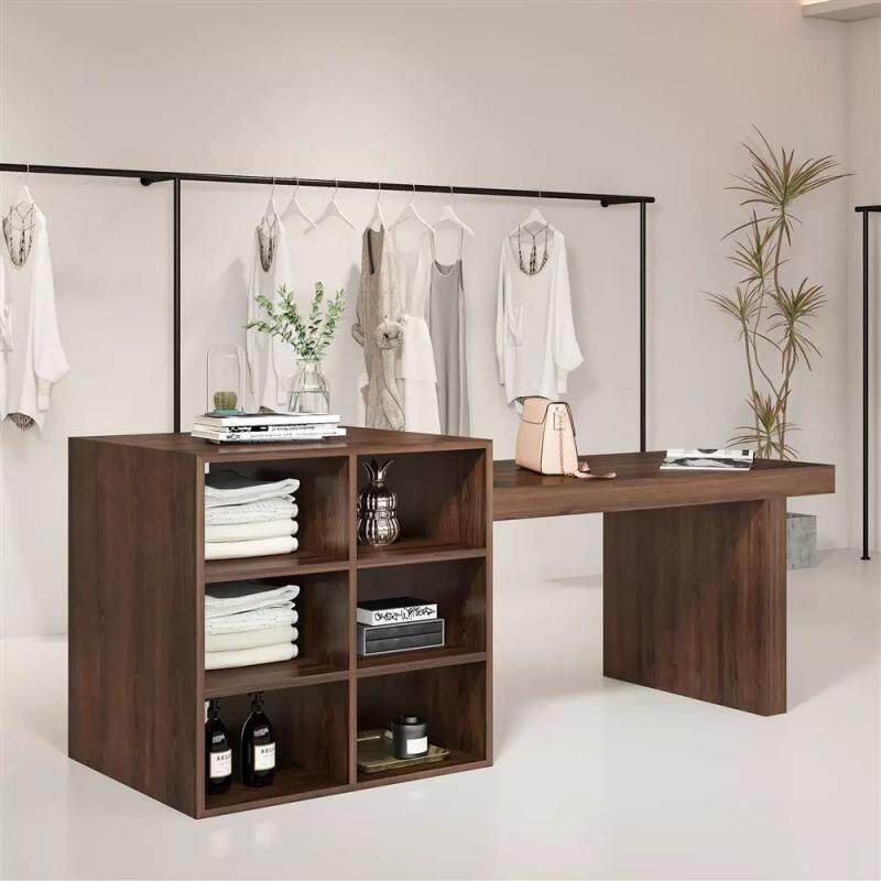 服装店中岛中岛桌流水女装展示台中间店铺展示柜展示摆放陈列摆件
