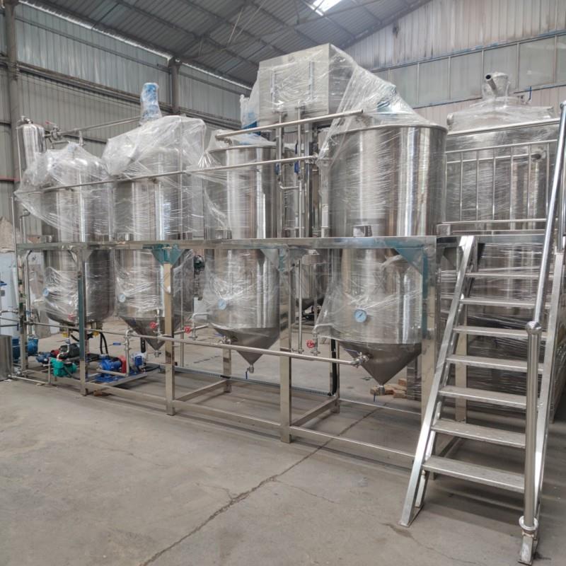 大型棕榈油脱色脱臭精炼机全自动不锈钢精炼机油坊粮油精炼生产线