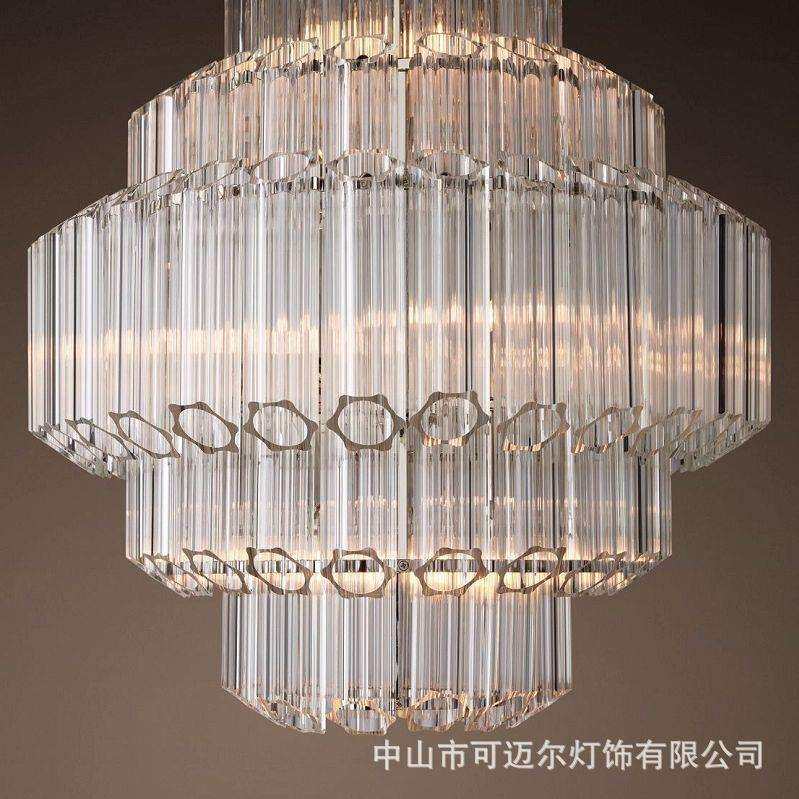 RH美式梅花玻璃管吊灯现代简约客厅奢华设计师软装别墅大气吊灯具