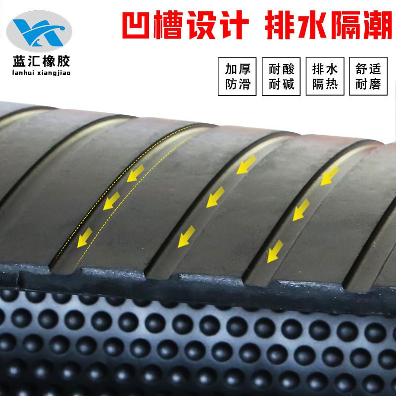 养殖场猪仔保温垫龟背纹耐潮牛棚垫耐磨减震牛床垫黑色防滑垫