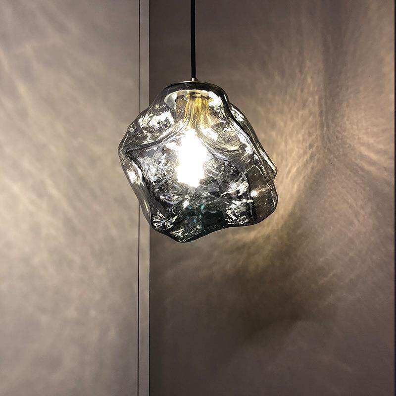 北欧创意熔岩冰块壁灯简约餐厅吧台卧室床头灯复古酒店走廊吊灯灯