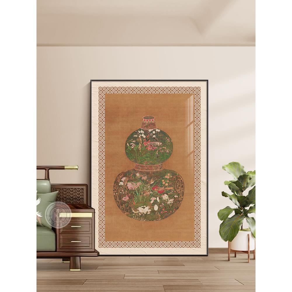 正对门玄关葫芦挂画入户进门墙装饰画客厅沙发背景画卧室床头壁画