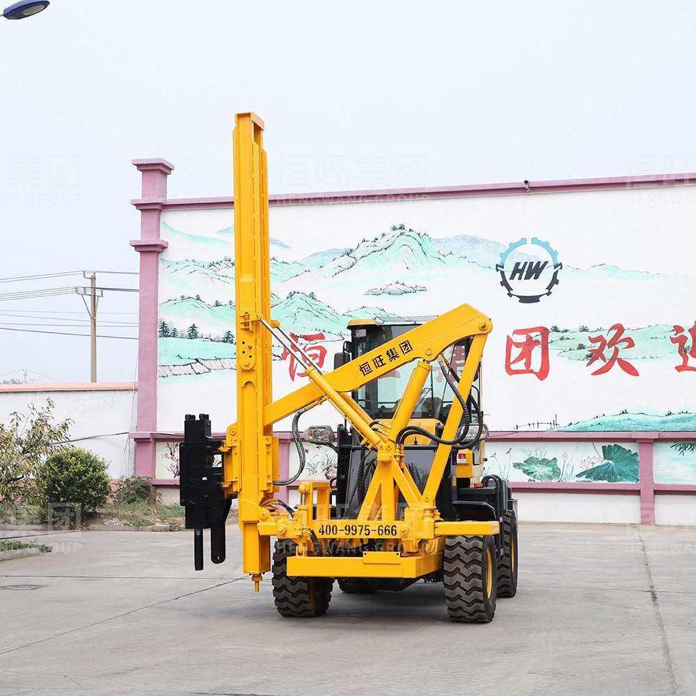 打拔钻一体式高速波形护栏打桩机装载式公路压桩机