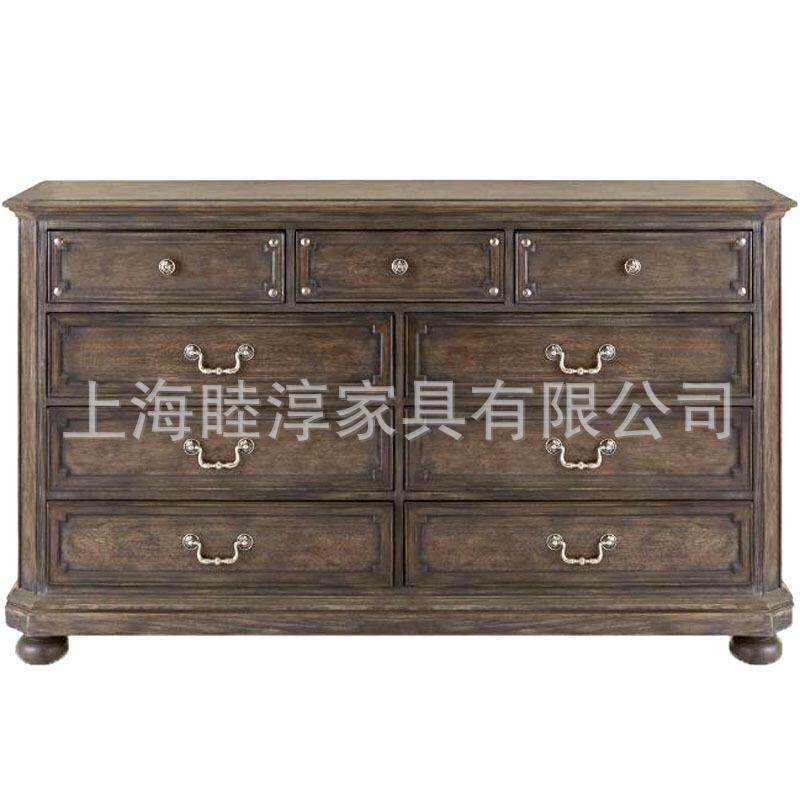 欧式简约新古典储物9斗柜地中海美式乡村装饰柜玄关柜梳妆台卧室