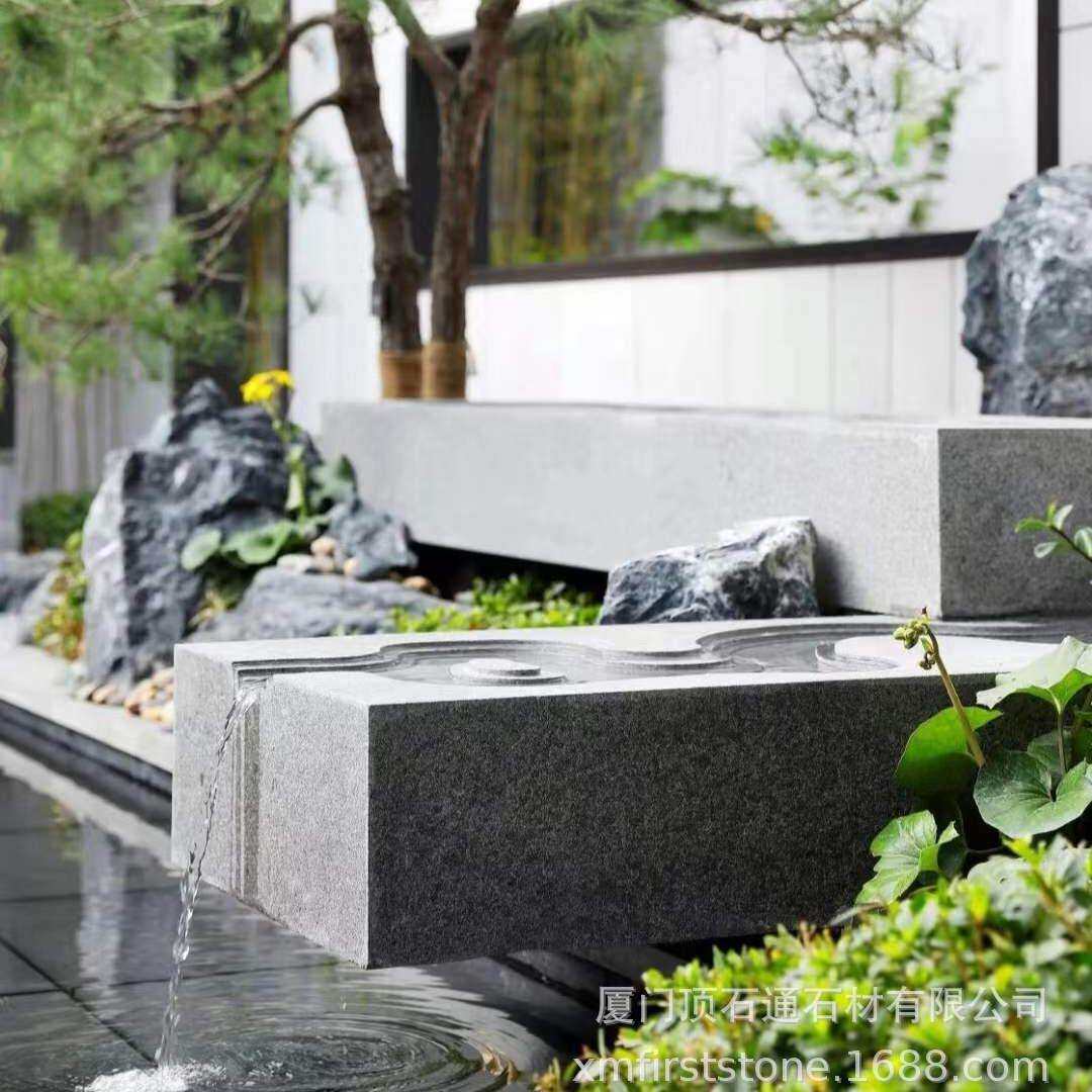 水幕墙流水屏风公司背景装饰庭院花园假山水景鱼池喷泉造景观摆件