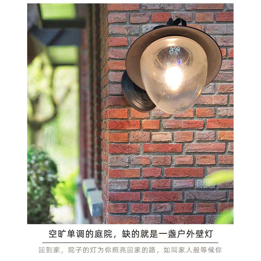 amin户外壁灯防水庭院灯欧式别墅大门墙壁灯接电款田园风格阳台露