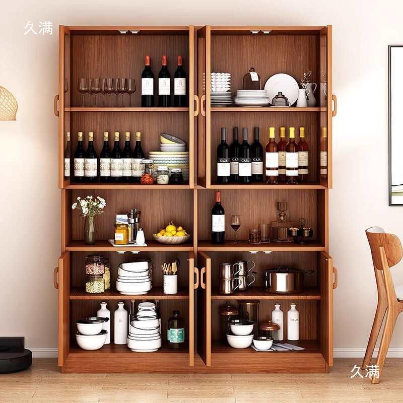 餐边柜实木色中式储物柜茶水客厅橱房碗柜酒柜餐厅一体用玄关柜