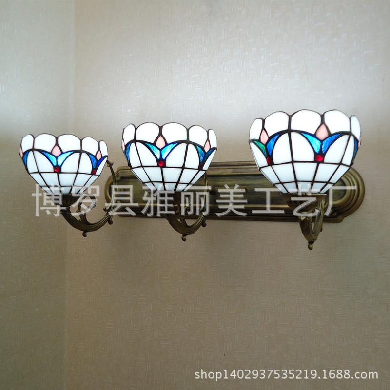 3头壁灯卧室床头镜前灯浴室阳台灯欧式蒂凡尼时尚简约创意灯具