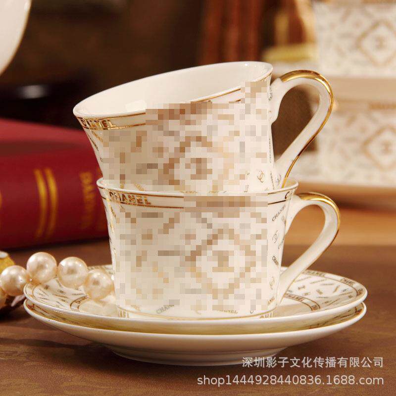 跨境欧式骨瓷咖啡具套装红茶杯陶瓷咖啡英式杯下午茶式套装杯碟