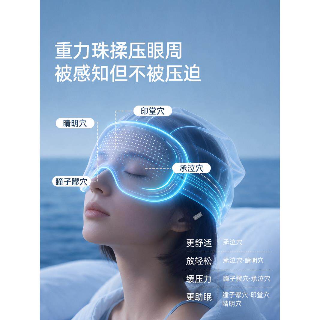 桂枫重睡帽遮光眼罩无压头感睡眠缓解防GFZLM-8眼疲劳套专用力空