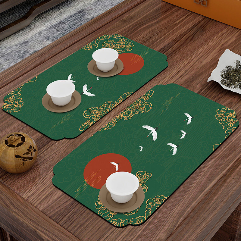 中式茶席茶台吸水垫硅藻泥垫子茶桌软垫茶具沥水垫茶布茶托茶杯垫