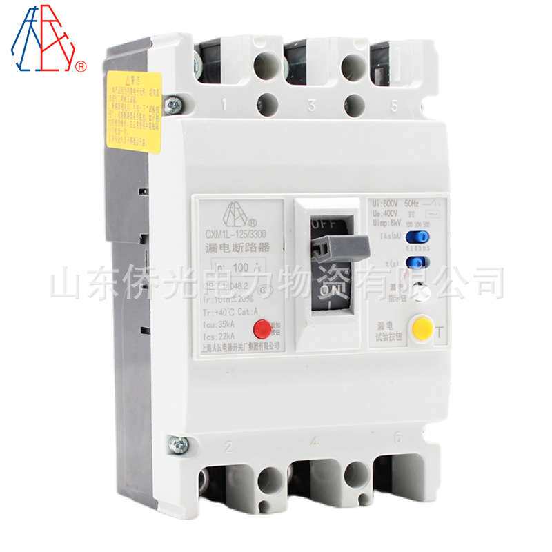 上海人民电器开关CXM1L-125 250/4300 100A160A250A漏电断路器