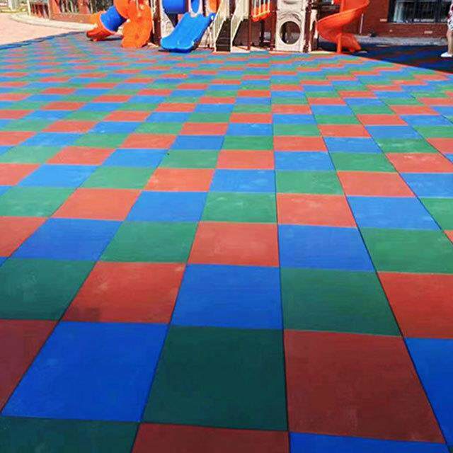 幼儿园户外地垫器械隔音减震橡胶地砖3公分滑梯橡胶地垫