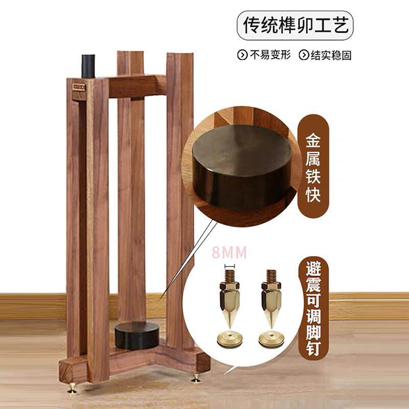 架实木监听音脚属落地专业音响金三脚架书架环绕音箱音箱三角响专