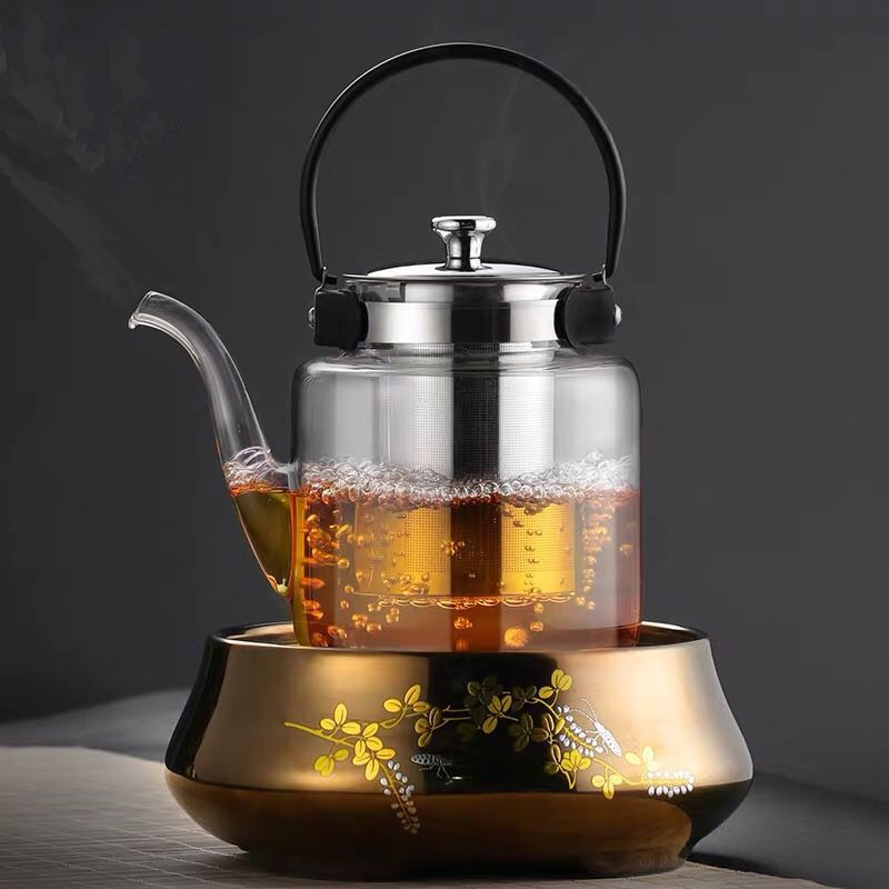 玻璃制品玻璃壶烧水壶煮茶壶多功能茶具茶壶不锈钢高硼硅易清洗优
