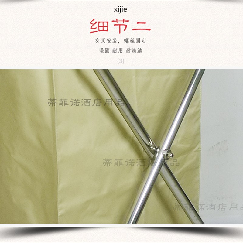 x形布草车不锈钢客房服务车x型房口车折叠车洗衣房专用手推回收车