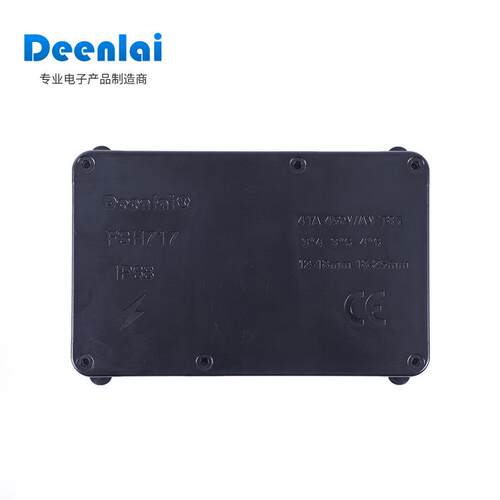 环保阻燃接线盒PC材质一通黑色IP68防水盒 CE认证FSH717接线盒