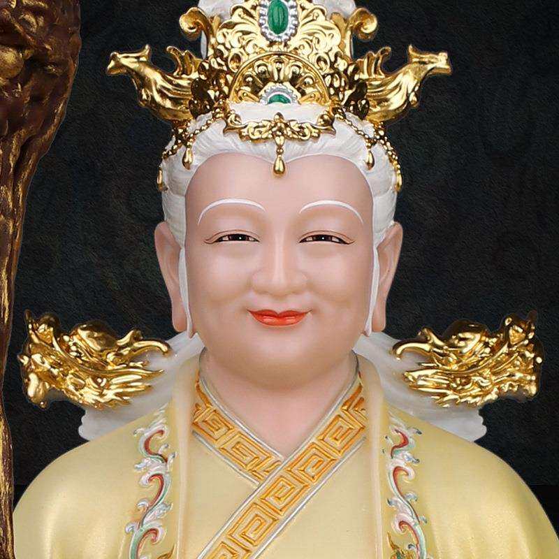 福盛东仿汉白玉黎山老母像供奉家用骊山老母神像玉清圣祖紫元君像