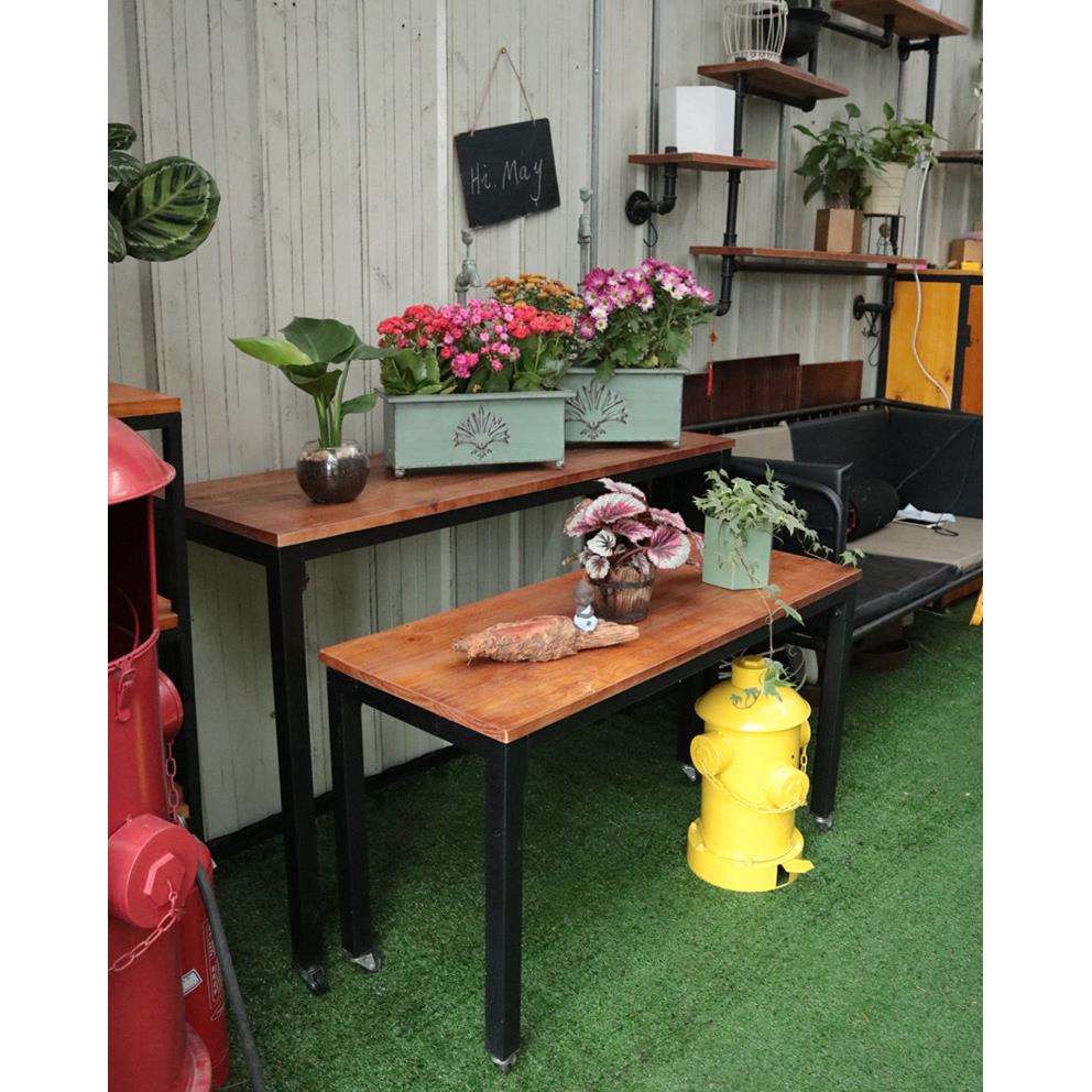 铁艺书架展示桌桌子园艺服装店木质展示架木质家居用品美式家具