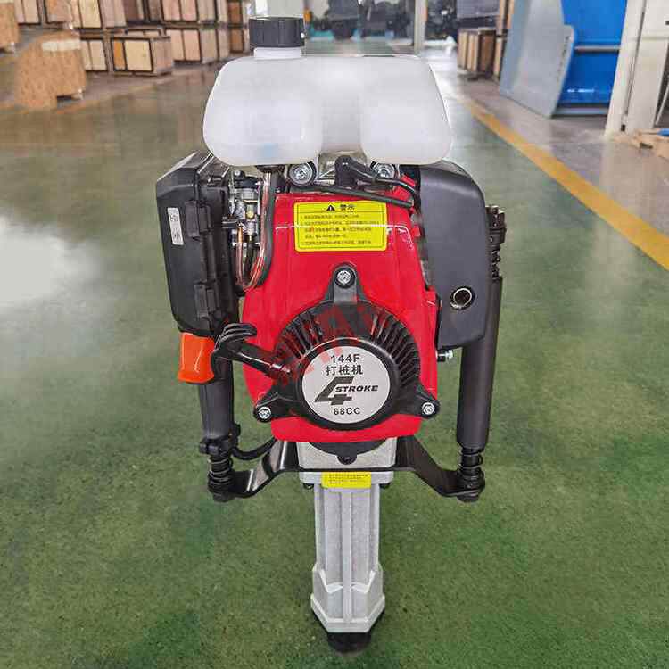 一体式防洪抢险汽油打桩机手提式护栏植桩机二四冲程防汛打桩机