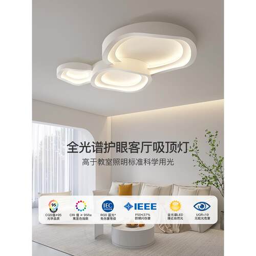 客厅灯吸顶灯2023年新款led主灯现代简约创意设计师广东中山灯具