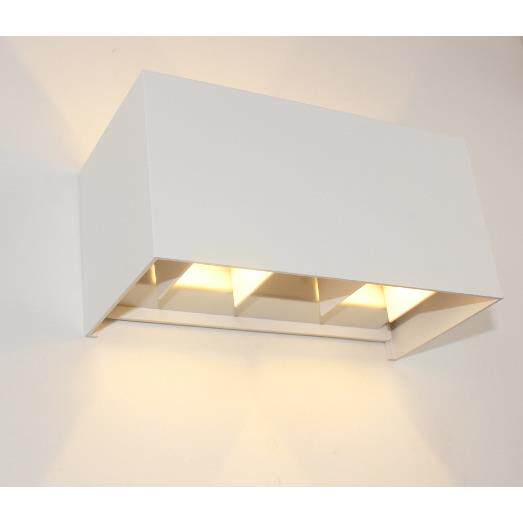 大号简约LED防雨水户外墙壁灯方形铝材上下发光可调光角度庭园壁