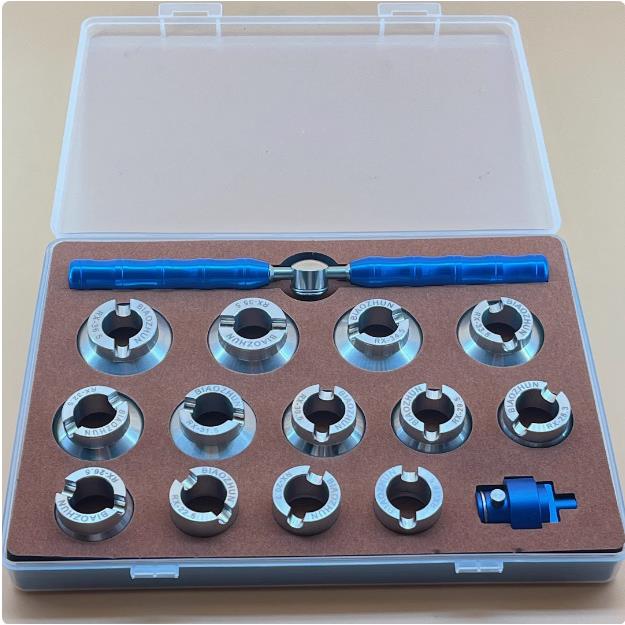 修表工具劳力s后盖开盖器全套尺寸15件套机开手开双用帝舵开表器