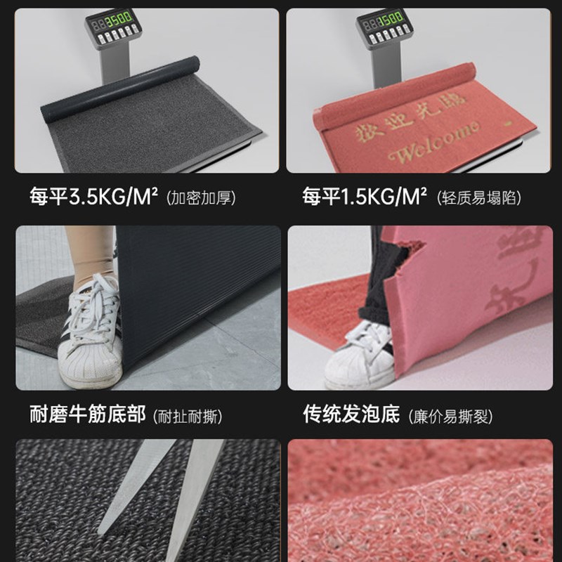 商用店铺超市酒店门口迎宾地毯入户门地垫室外防滑垫进门脚垫定制