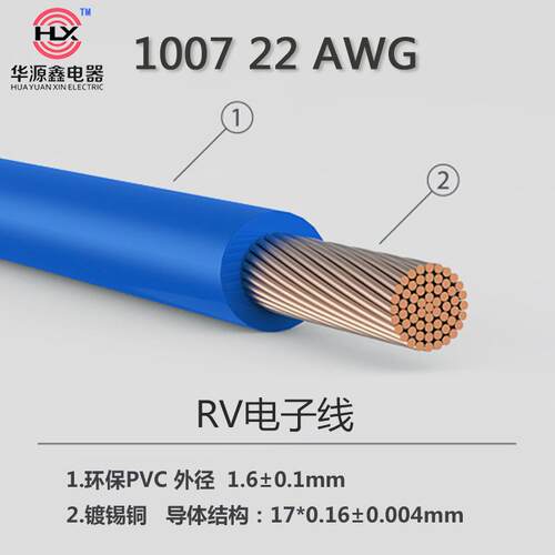 UL线材厂家直供平方UL认证UL标准UL1007 22AWG电源家电配套线束