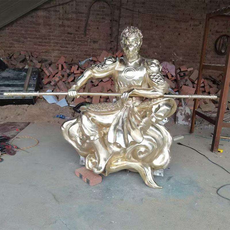 铸铜孙悟空铜雕西游记齐天大圣美猴王铜摆件户外广场神话人物雕塑
