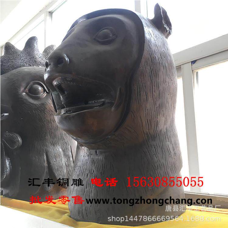 现货供应纯铜十二生肖动物雕塑 景观喷泉仿古十二兽首动物雕塑