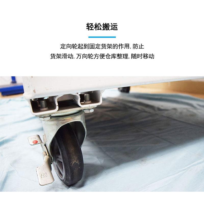 物流快递周转笼仓库搬运网格笼车塑料底板折叠双开门物流台车厂家