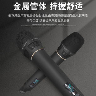 真分集无线话筒一拖二KTV专用U段耳麦头戴领夹式专业出演麦克风