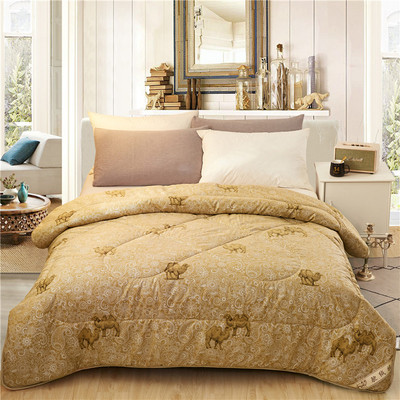 速热驼绒被驼毛被加厚保暖10斤化纤冬被春秋被单双人学生宿舍通用