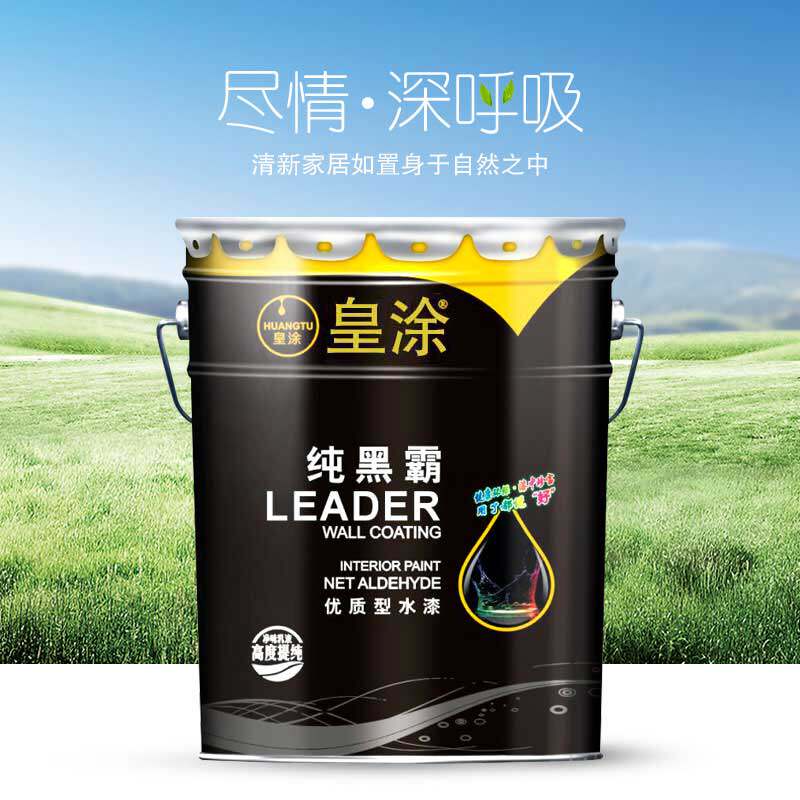 皇涂环保内墙乳胶漆粉刷墙涂料深灰黑色室内家用自刷无异味喷顶漆