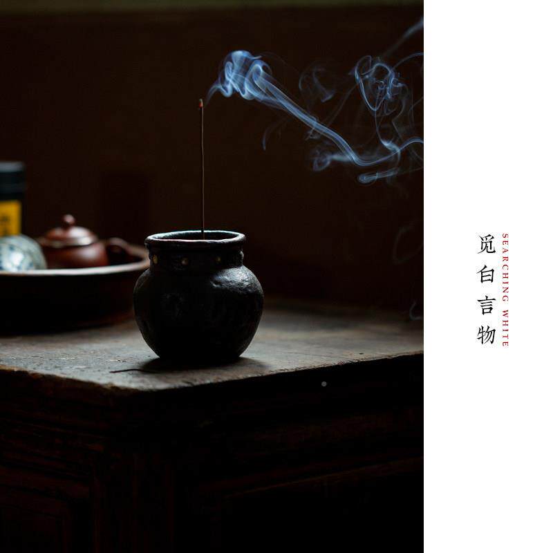 觅白战鼓锡盖水小渣斗茶香炉手陶瓷水盂茶MLW杯洗渣工缸茶道建零
