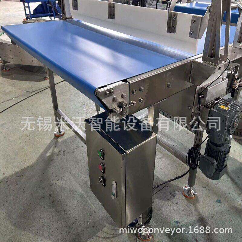 刀口皮带输送线皮带理料PU材质不锈钢04框架爬坡PU转弯设计