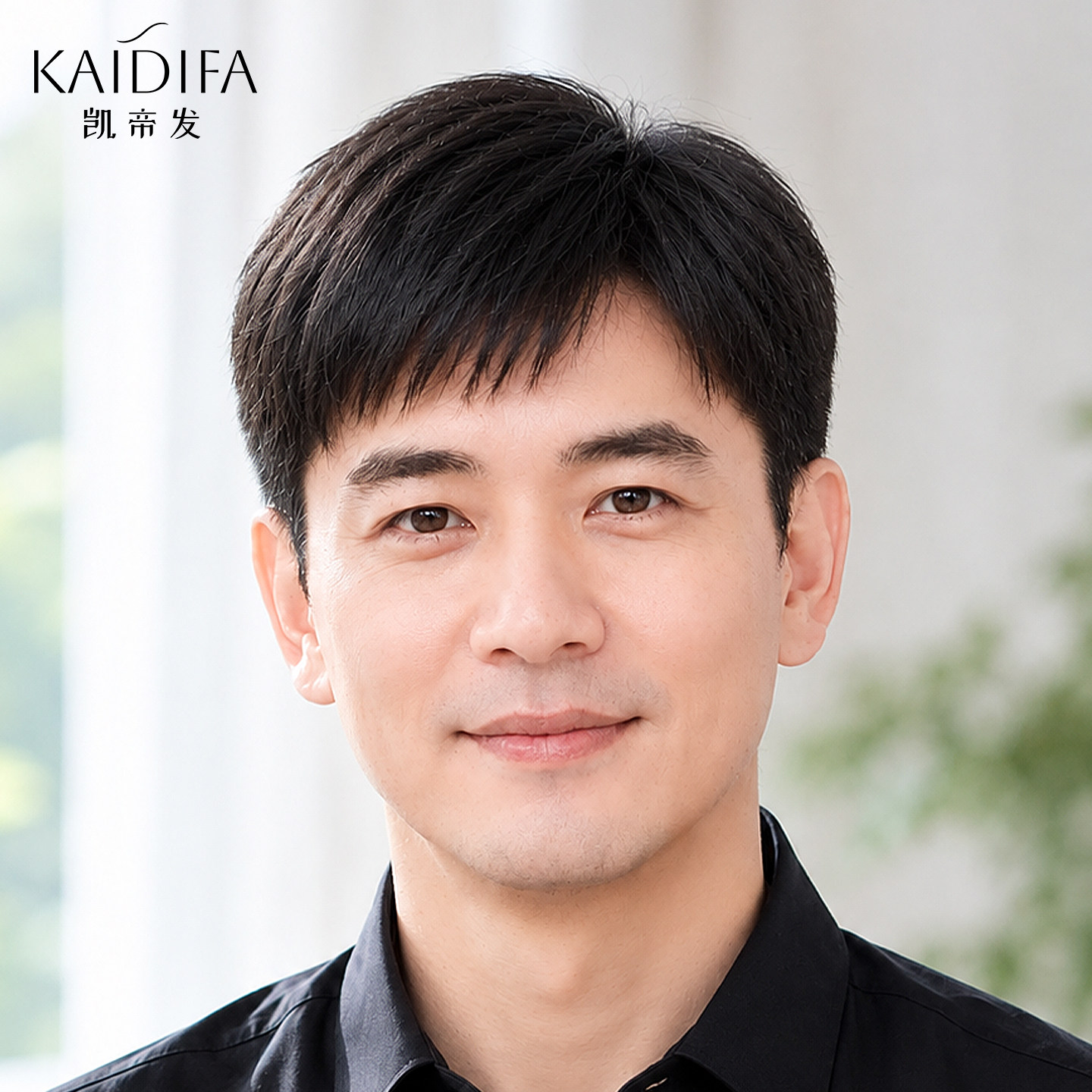 假发男生中年帅气短发精简全头套全真发递针2026新款男士自然发丝