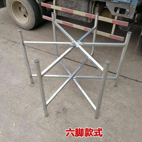 圆桌铁支架简约折叠腿铁桌脚餐桌架家用圆桌可折叠台脚桌子支撑子