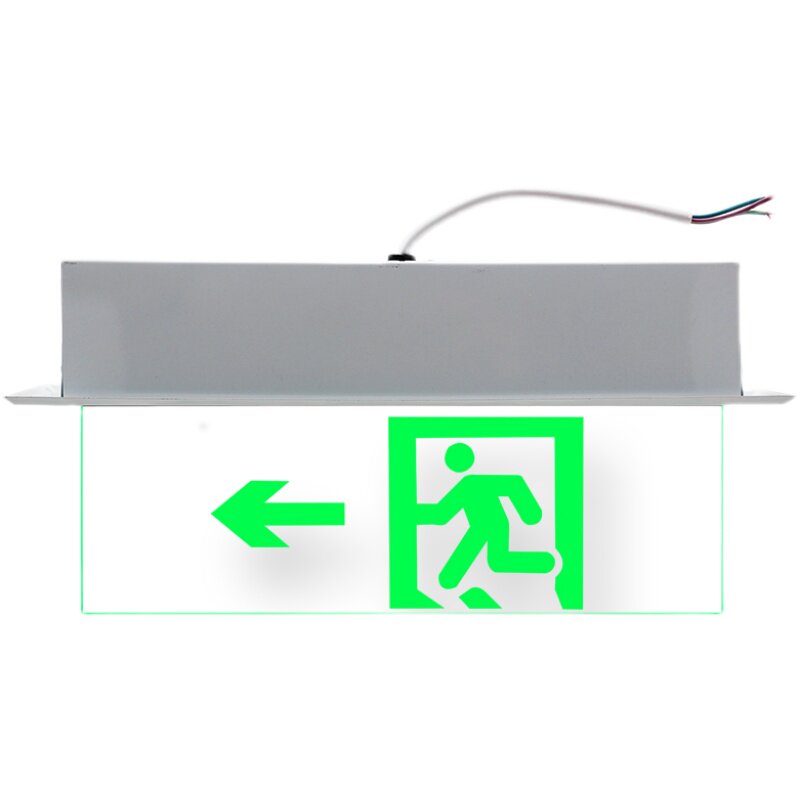 敏华嵌顶式钢化玻璃疏散指示灯LED消防应急标志灯安全出口应急灯