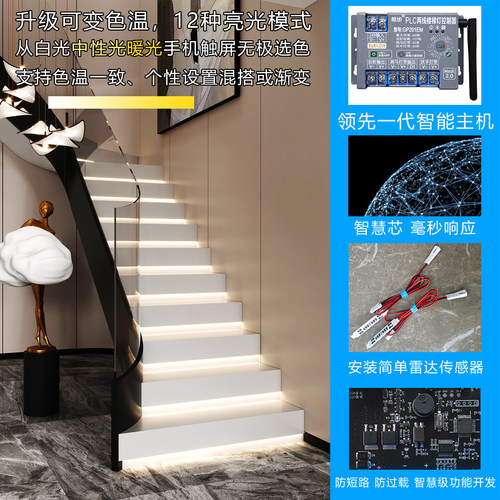 人来灯亮人走灯灭微光不刺眼上下楼更安全