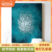 抽象玄关装饰画挂画竖版过道走廊现代简约手绘油画电表箱壁画定制